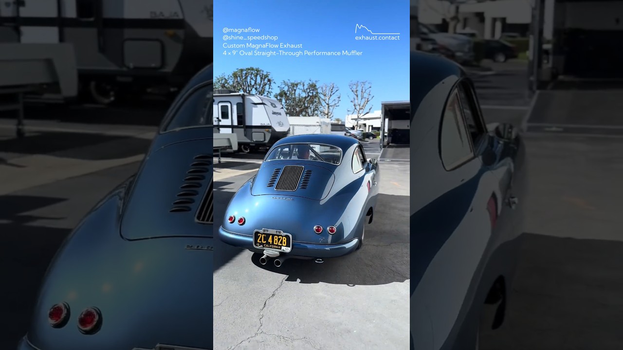 1953 Porsche Pre-A Custom MagnaFlow Exhaust Sound (Muffler 