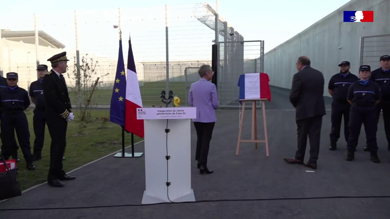 Inauguration du centre pénitentiaire de Caen-Ifs par Élisabeth Borne