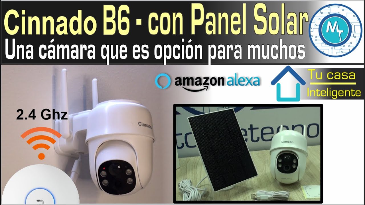 Cámara Solar CINNADO B6, gran calidad, confiabilidad y opción de acceso en la nube
