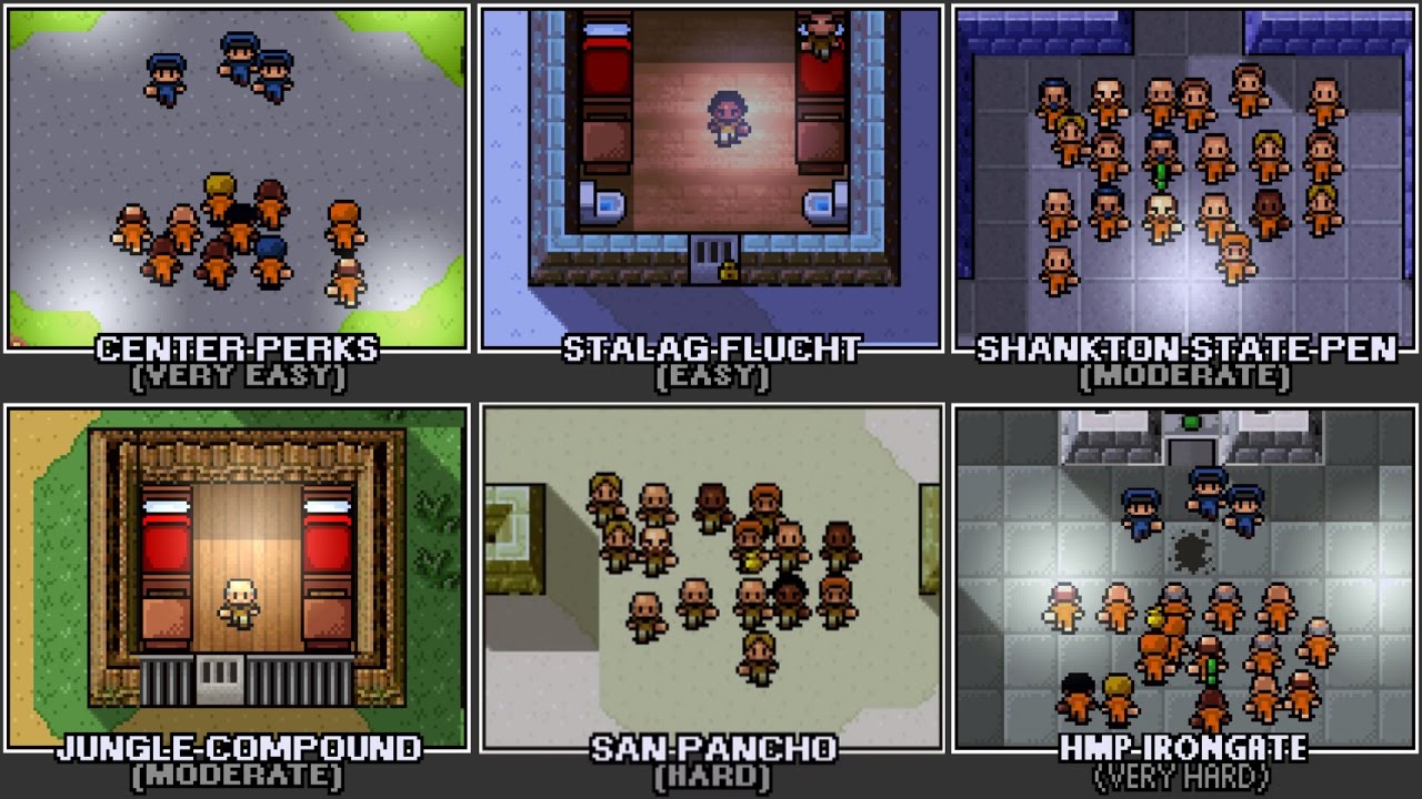 The Escapists - All Main Prisons (Escapes Only)