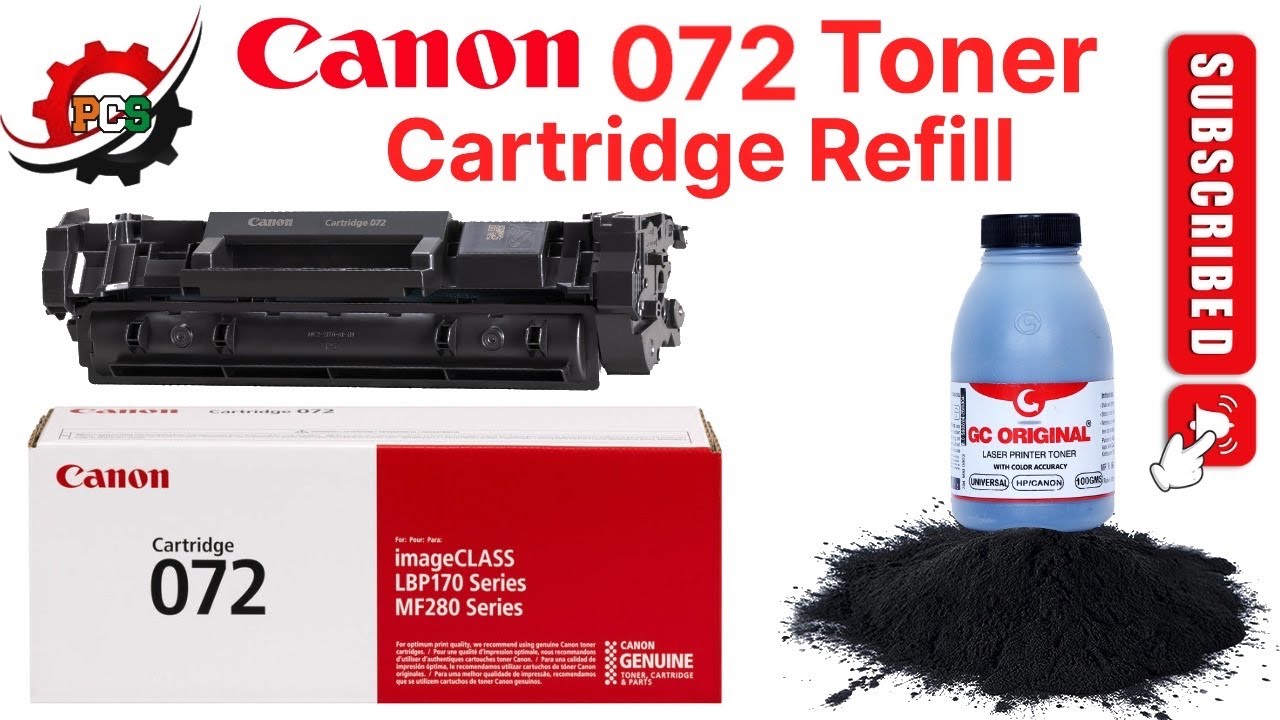 Canon 072 Starter Toner Cartridge Refill First Time || Step by Step || 071/072 toner refill 