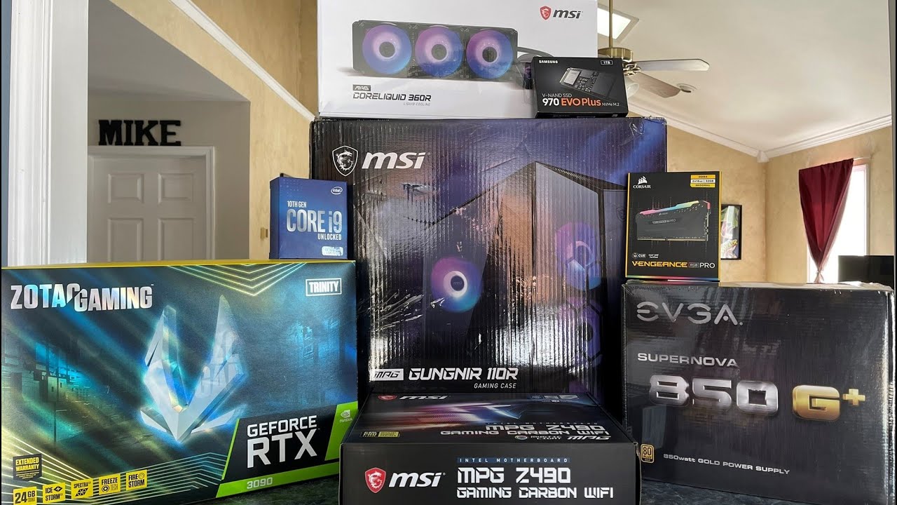 New MSI Custom Gaming PC Build i9-10850k RTX 3090