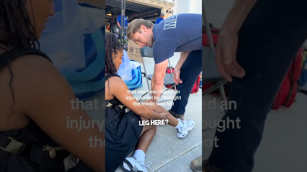 She faked an injury to ask out a medic 😂