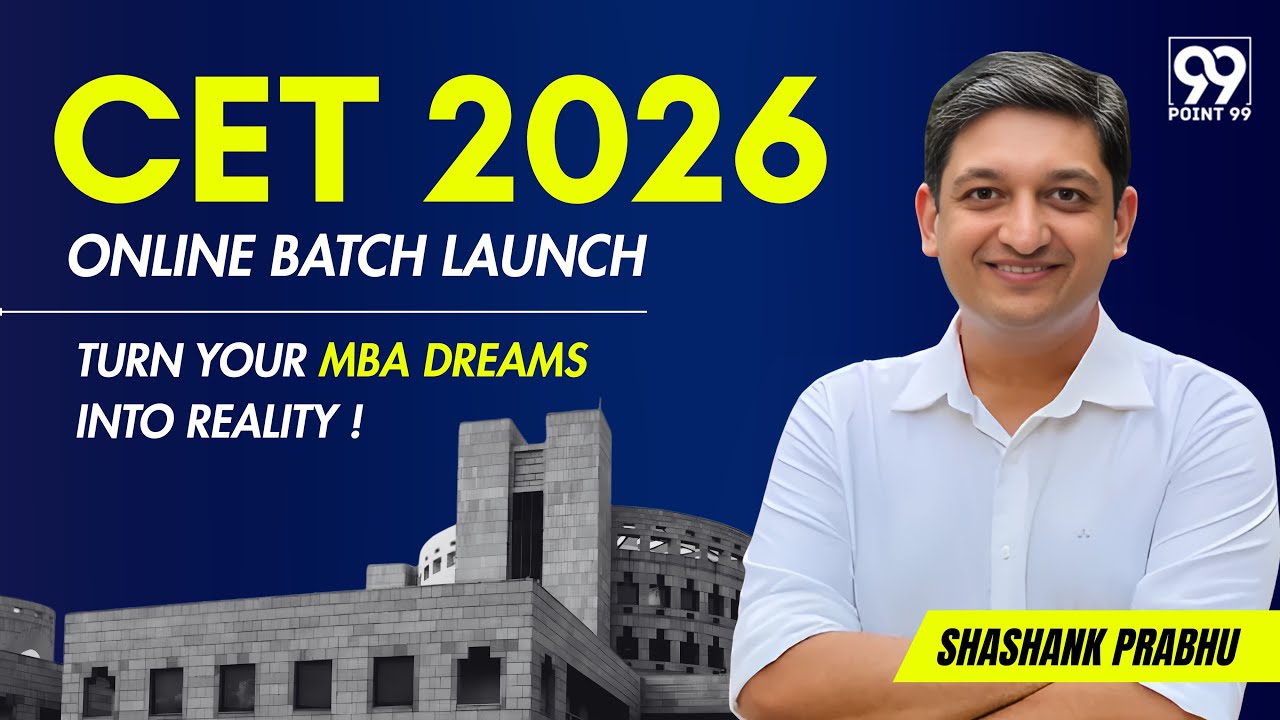 MBA CET 2026 Batch Launch | MBA CET 26 Exam Crash Course | Shashank Prabhu