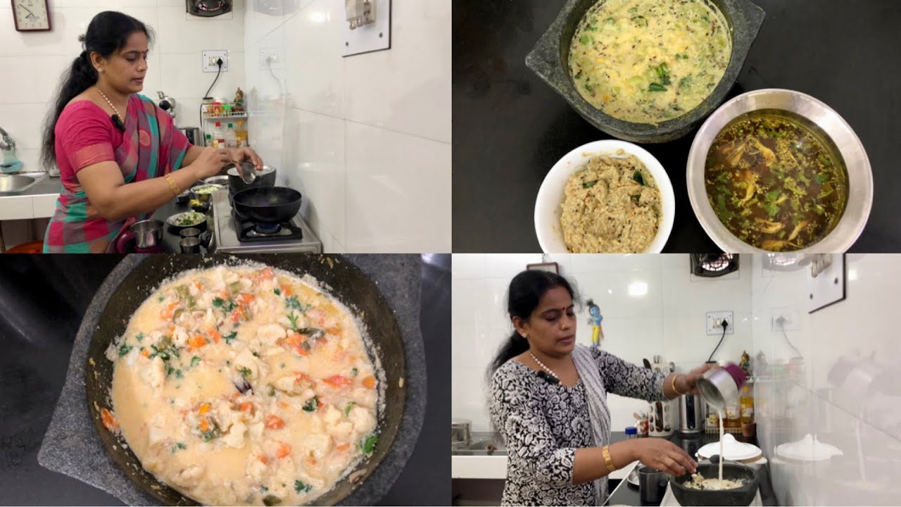 Monday cooking Vlog | Kurma | Garlic Rasam | Peerkangai Kootu | peerkangai Thogayal