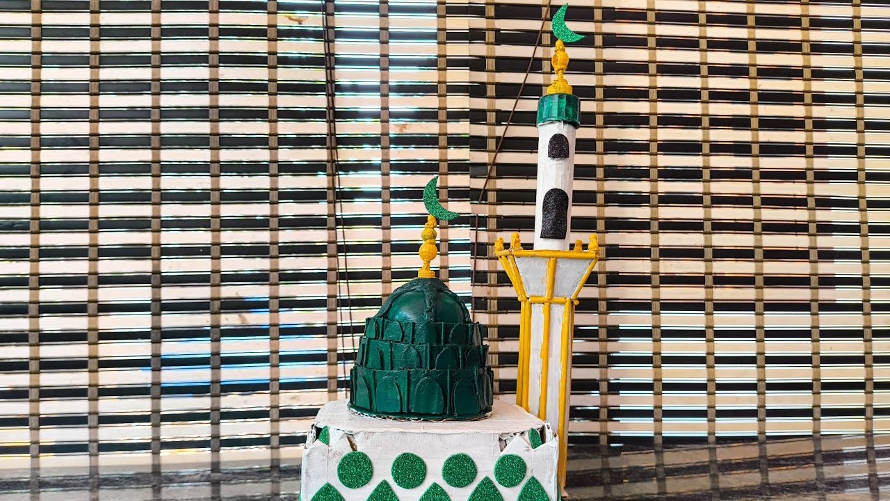 RAMADAN DECRATION MADEENA MAKING WITH CARDBOARD 🕌DIY#madeena#craft