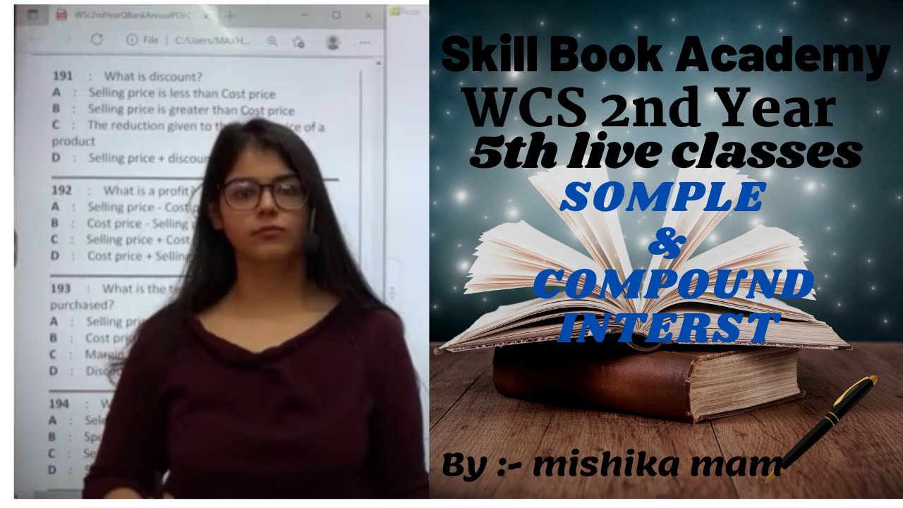 WCS Live Class -5 | Simple and compound interest | WCS 2nd year for all trade | ITI Exam 2021
