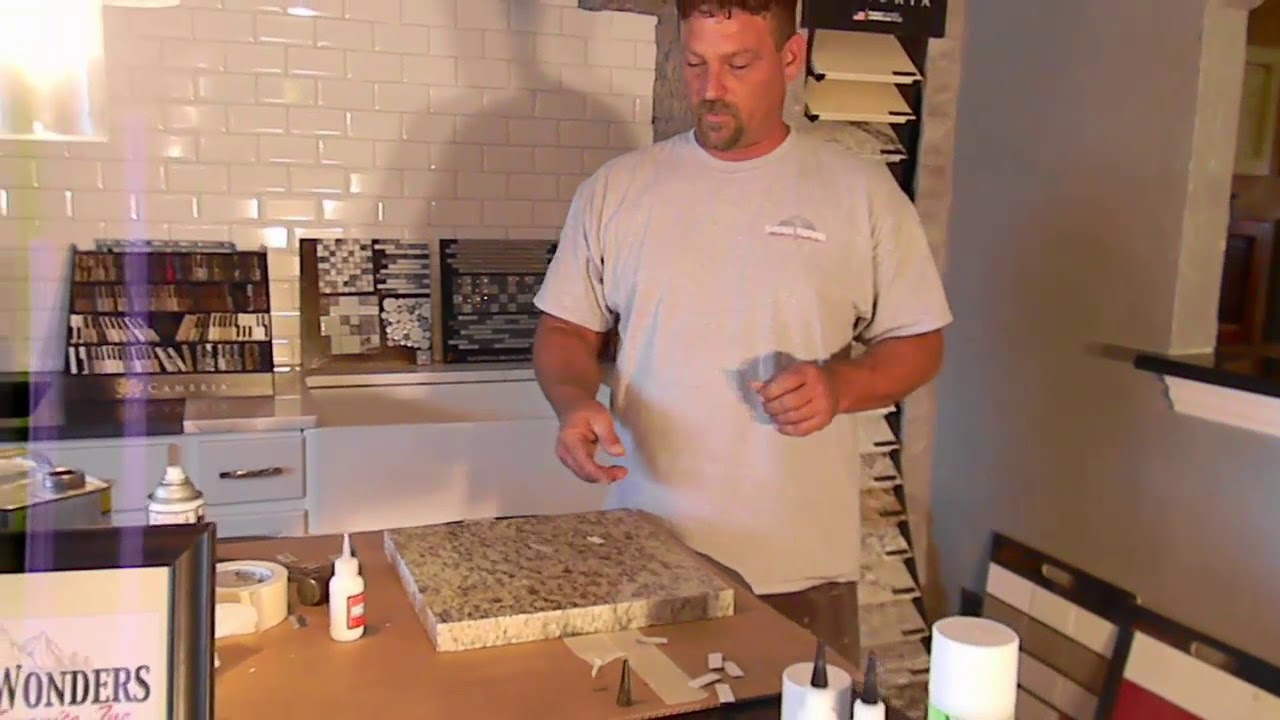 How to seam and repair granite countertops with Hot Stuff CA glue at Natural Wonders Granite
