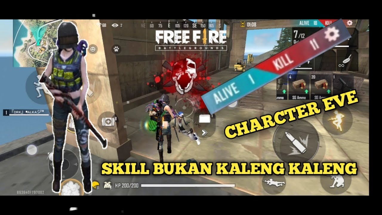 Rank solo vs duo pake EVE skillnya bukan kaleng kaleng - free fire