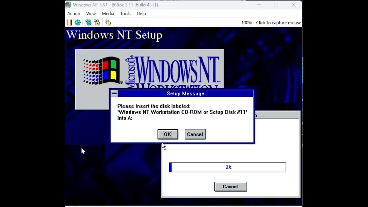 Installing Windows NT 3.51 with only Floppy Disks