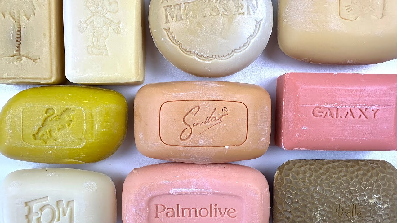 Cutting vintage soap. Carving retro soap | ASMR Soap.