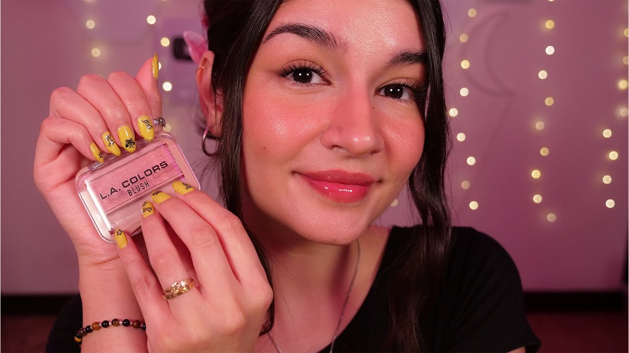 ASMR Mouth Sounds + Fast Tapping on Makeup | Inaudible Whispering 💗
