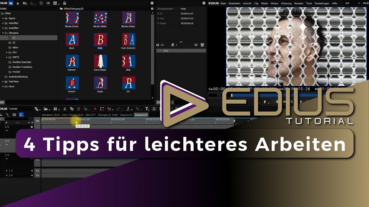 EDIUS - 4 Tipps, für einfacheres Arbeiten.