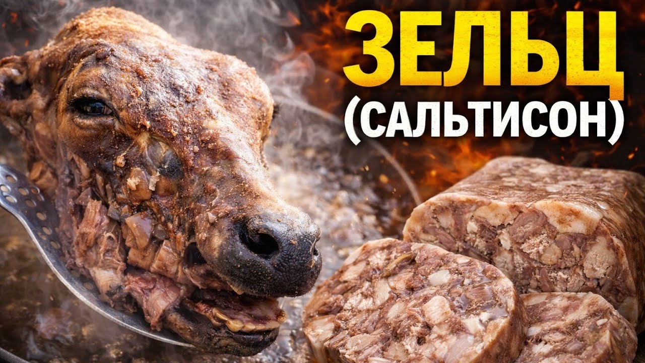 Как Приготовить ЗЕЛЬЦ (САЛЬТИСОН) из говяжьей головы