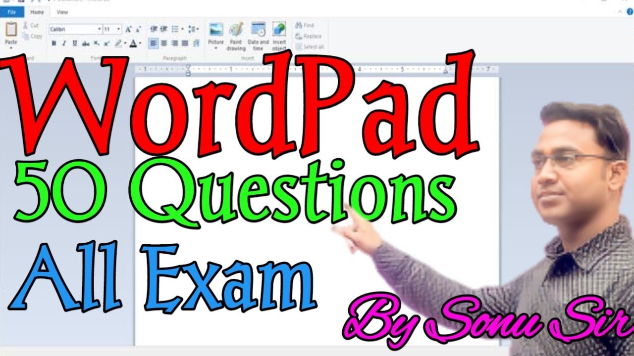 50 Mcq Of WordPad With answer By Sonu Sir