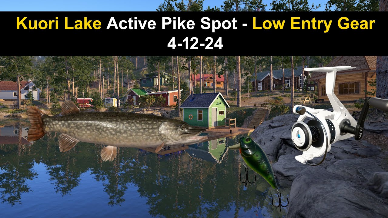 Russian Fishing 4, Kuori Lake Active Pike Spot - Low Entry Gear 4-12-24