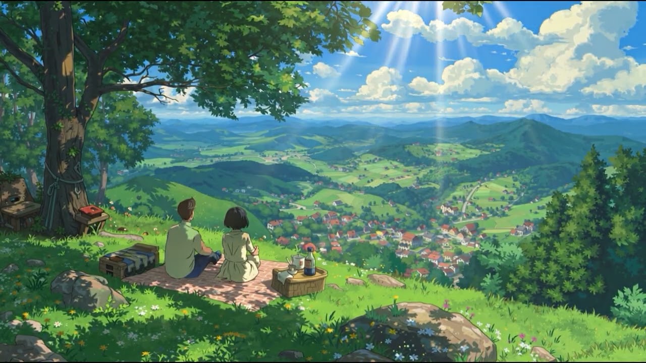 Peaceful Lofi Picnic on the Hill ⛰️ Chill Study Beats for Deep Focus & Relaxation