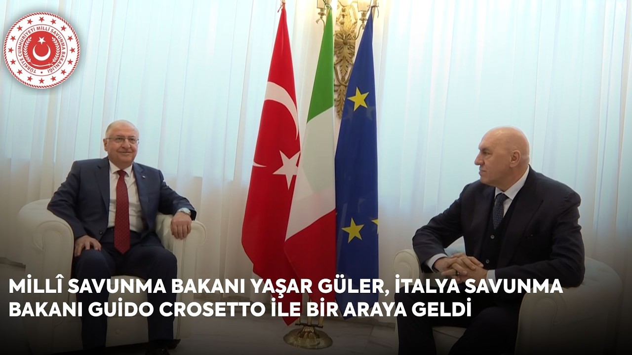Millî Savunma Bakanı Yaşar Güler, İtalya Savunma Bakanı Guido Crosetto ile Bir Araya Geldi