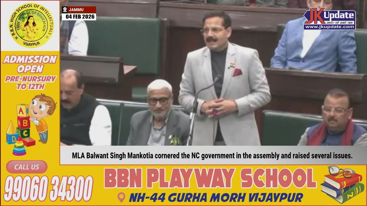 MLA Balwant Singh Mankotia cornered the NC government in the assembly and raised several issues