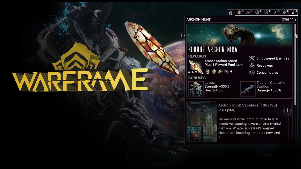 [WARFRAME] Archon Hunt Mission AMBER Playthrough 3 #gaming #warframe
