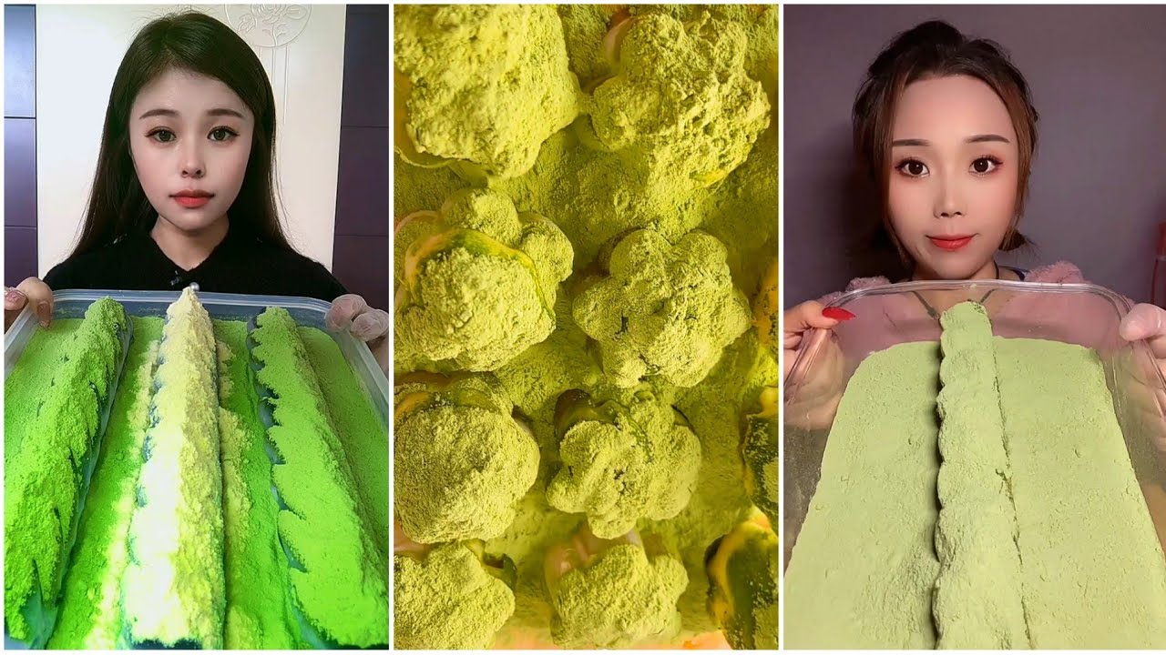 ASMR FOAM ICE EATING | MATCHA ICE EATING | RELAX VIDEO