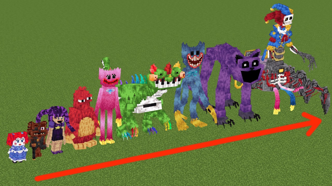 All Poppy Playtime Chapters 5  Bosses Size Comparison in Minecraft