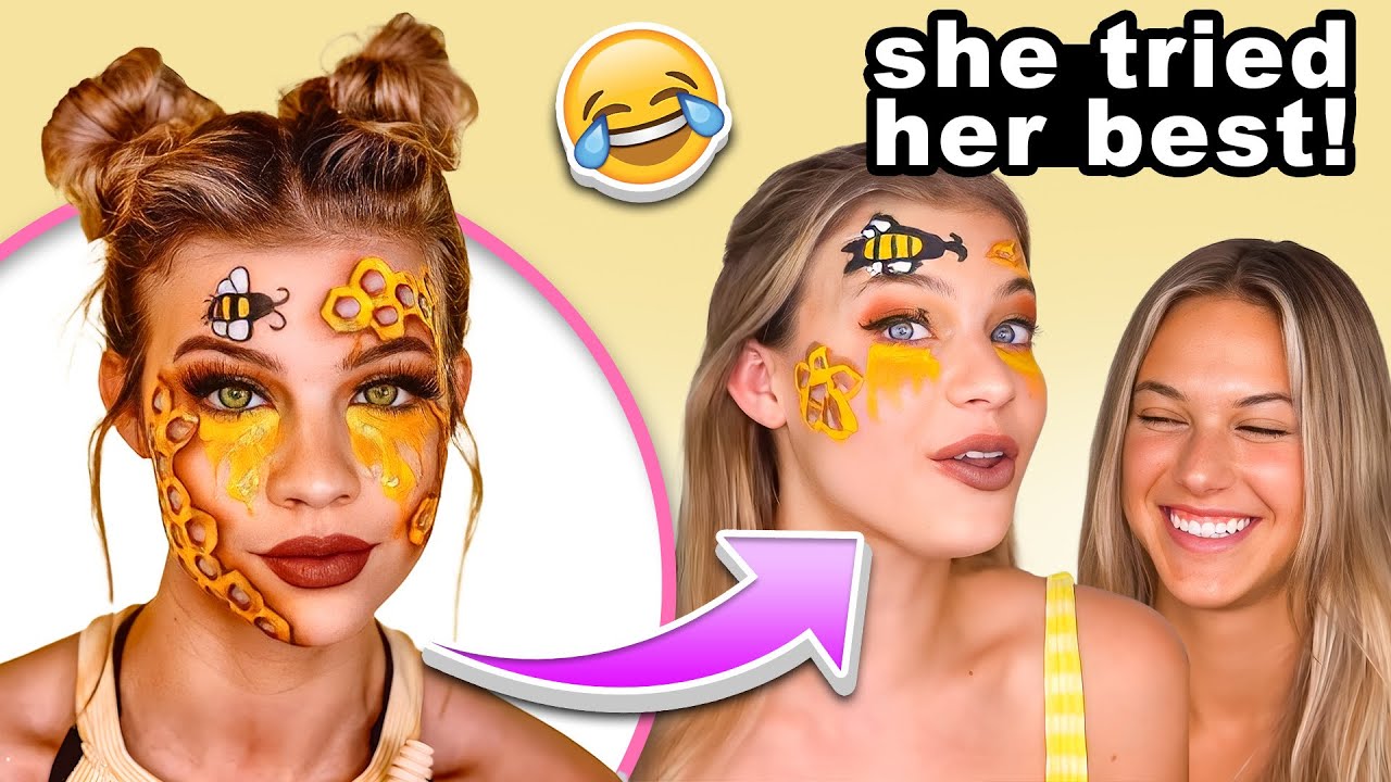 SISTER RECREATES MY MAKEUP LOOK!