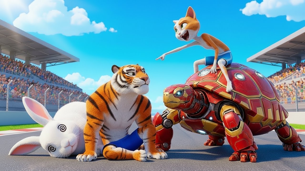 Skinny Cat vs Golden Tiger: The Race Between the Tortoise and the Hare -  Most Love Story Ever!