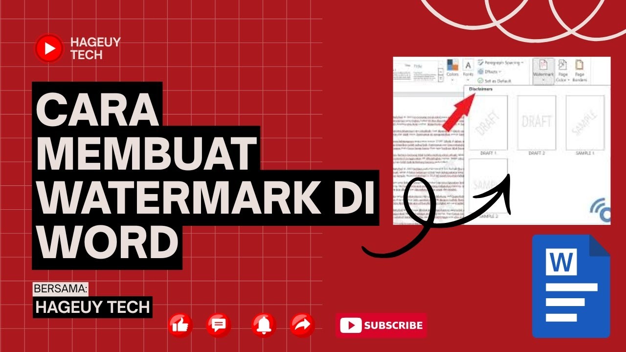 Cara membuat watermark di word