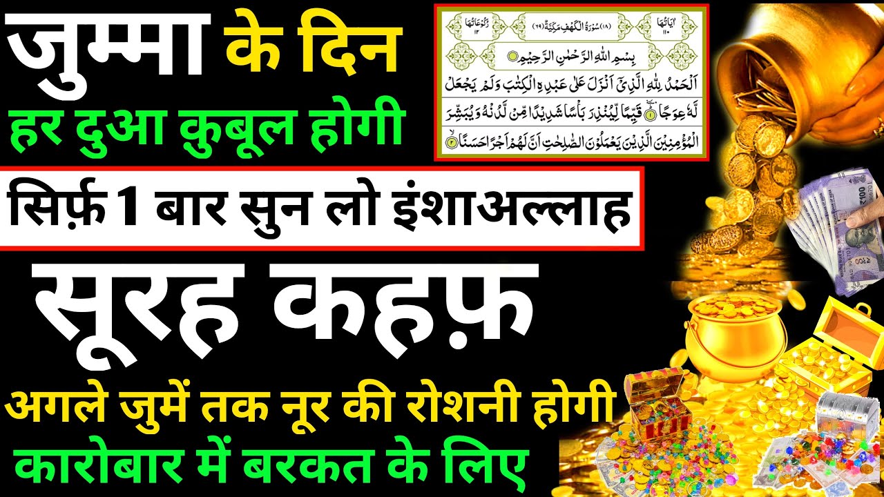 Surah Al-Kahf | Jumma Ko Surah Kahaf For Karoobar Ki Dua सूरह कहफ़ सुनने और पढ़ने से घर में बरकत