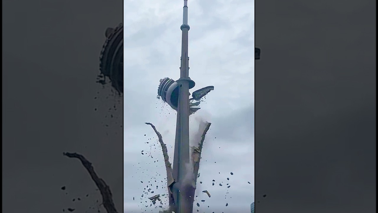 CN Tower COLLAPSES After Massive Explosion — Watch Before It’s Deleted! 