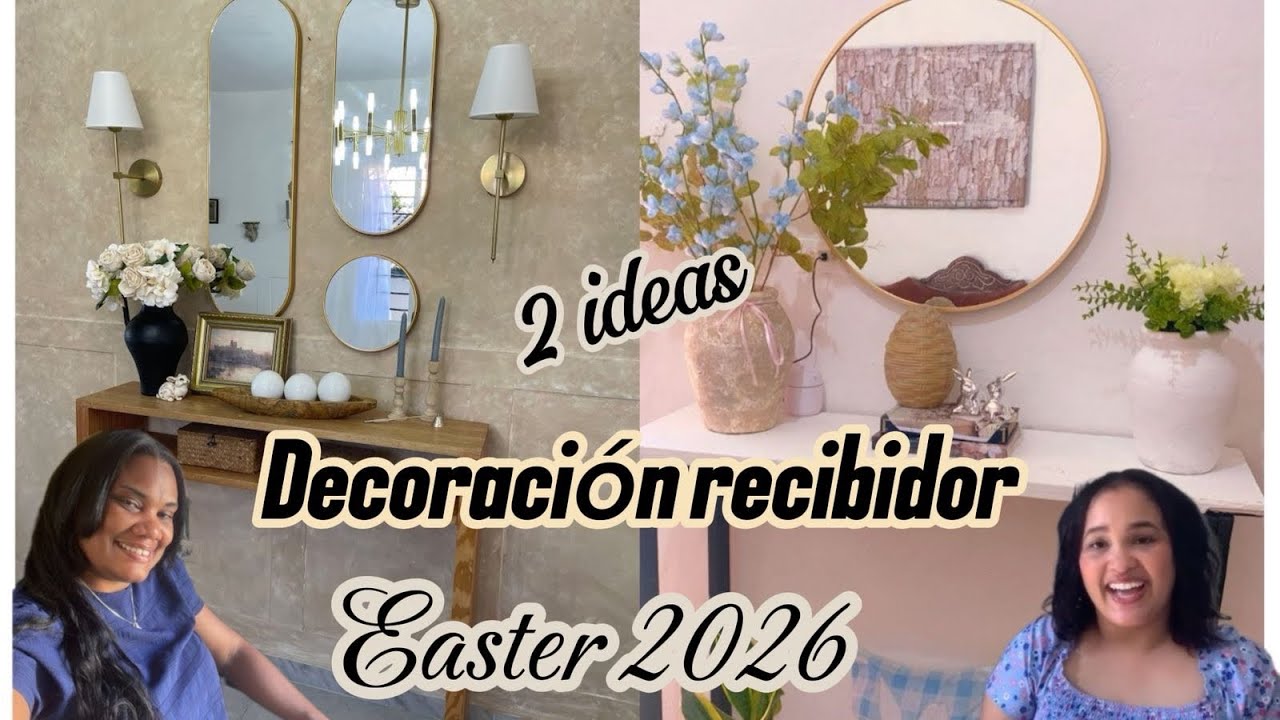 Decoración de pascua en el recibidor/ Easter decor / dos ideas 
