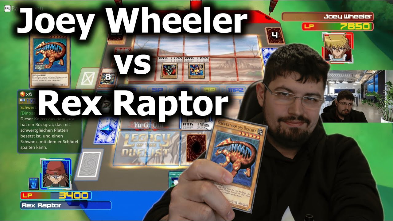 Joey  Wheeler vs Rex Raptor legacy of the duelist