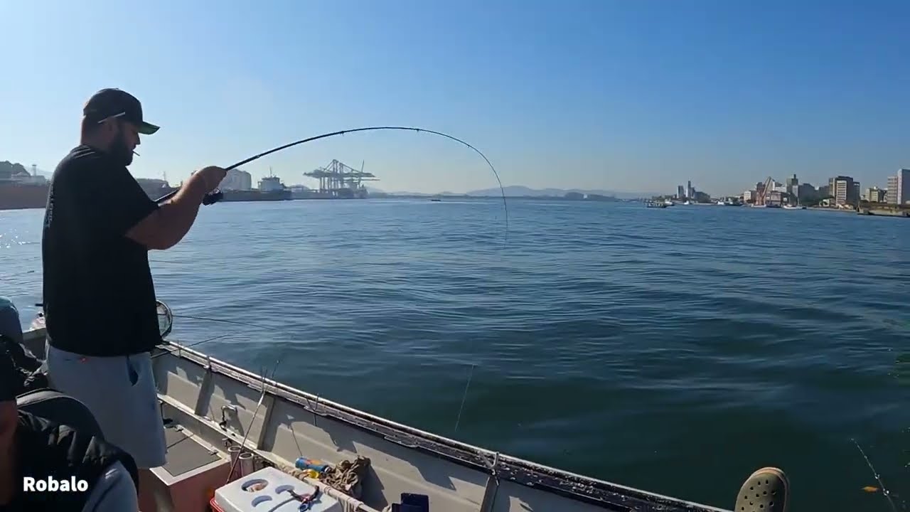 Pescaria de Robalos e outras surpresas com camarão vivo no Porto de Santos 🤟🏻😁🎣🐟🐟🐟