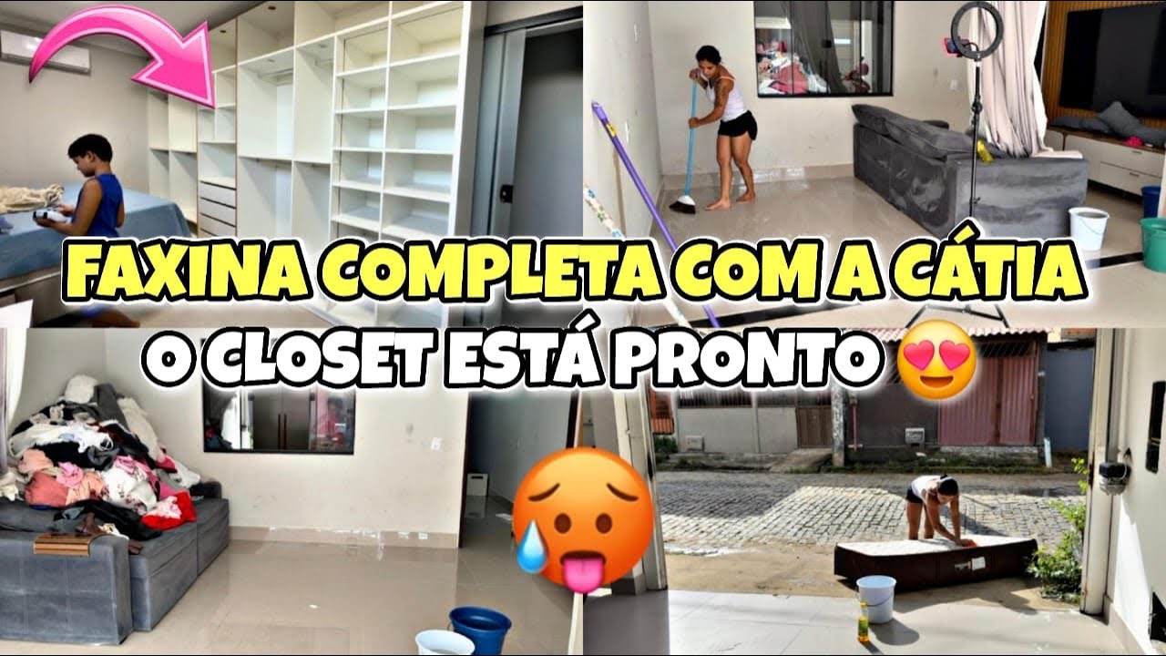 UM DIA INTEIRO DE FAXINA // O CLOSETE FICOU PRONTO😍 DEU TRABALHO MAIS CONSEGUIMOS 🥹