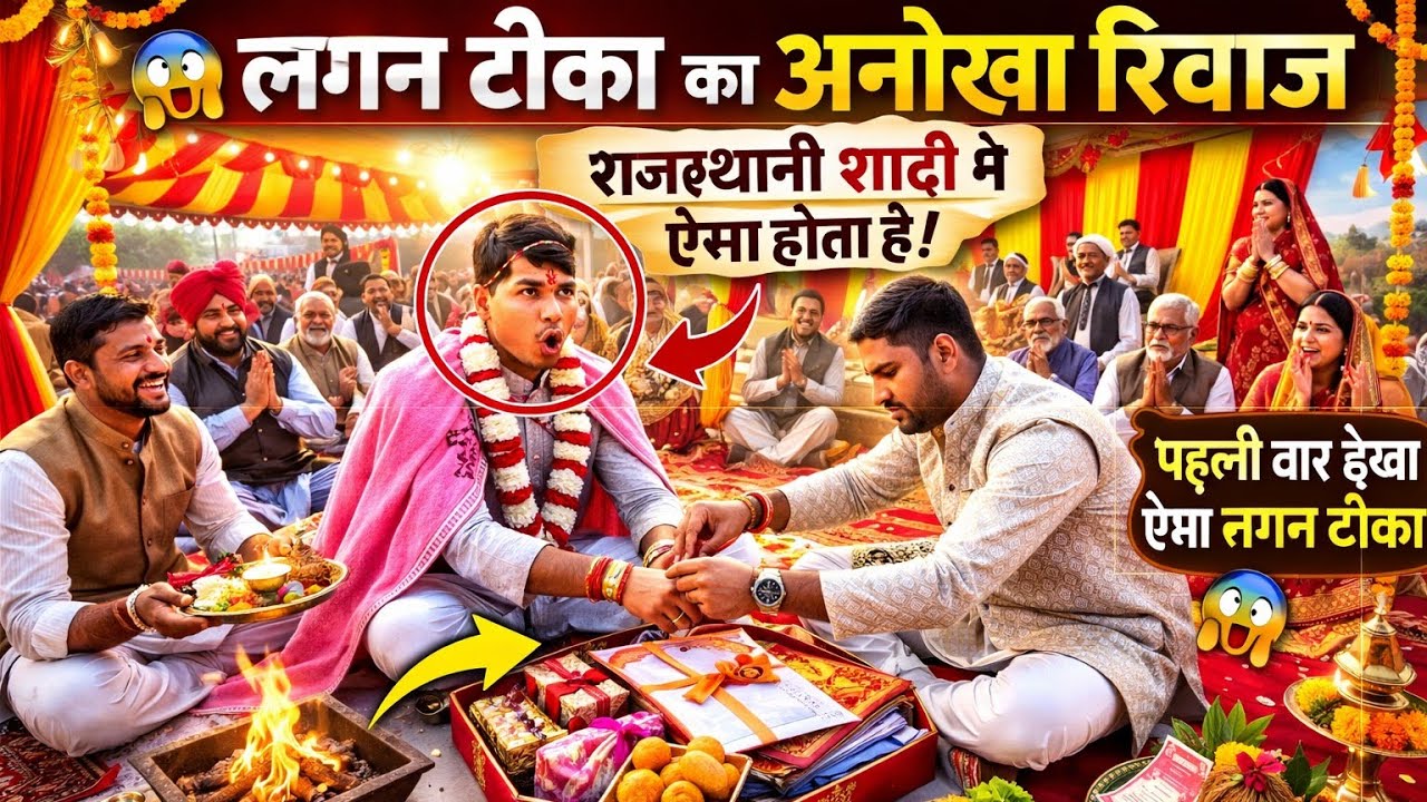 लगन टीका और मिलने की खुशी 😱 राजस्थानी शादी का अनोखा रिवाज | Wedding Vlog Part
