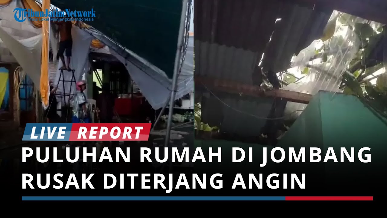 Puluhan Rumah di Jombang Rusak Diterjang Angin Kencang, Tiga Kecamatan Terdampak