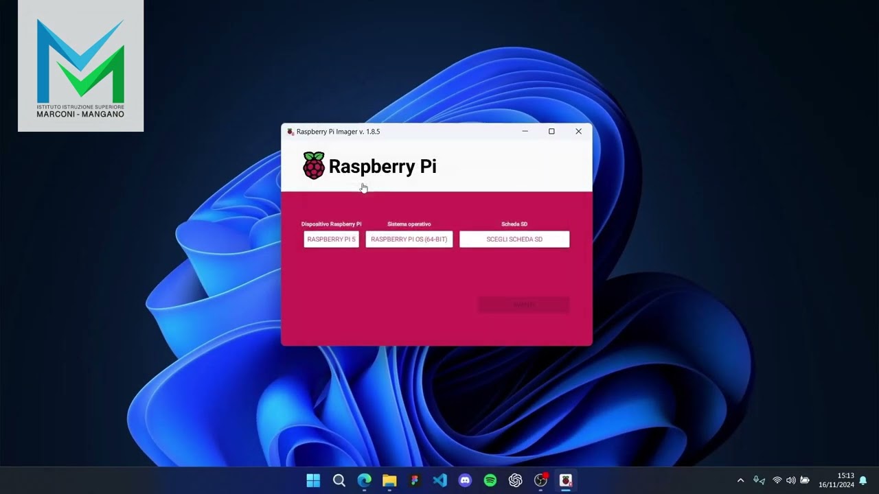 Come installare il S O  su una Raspberry Pi 5
