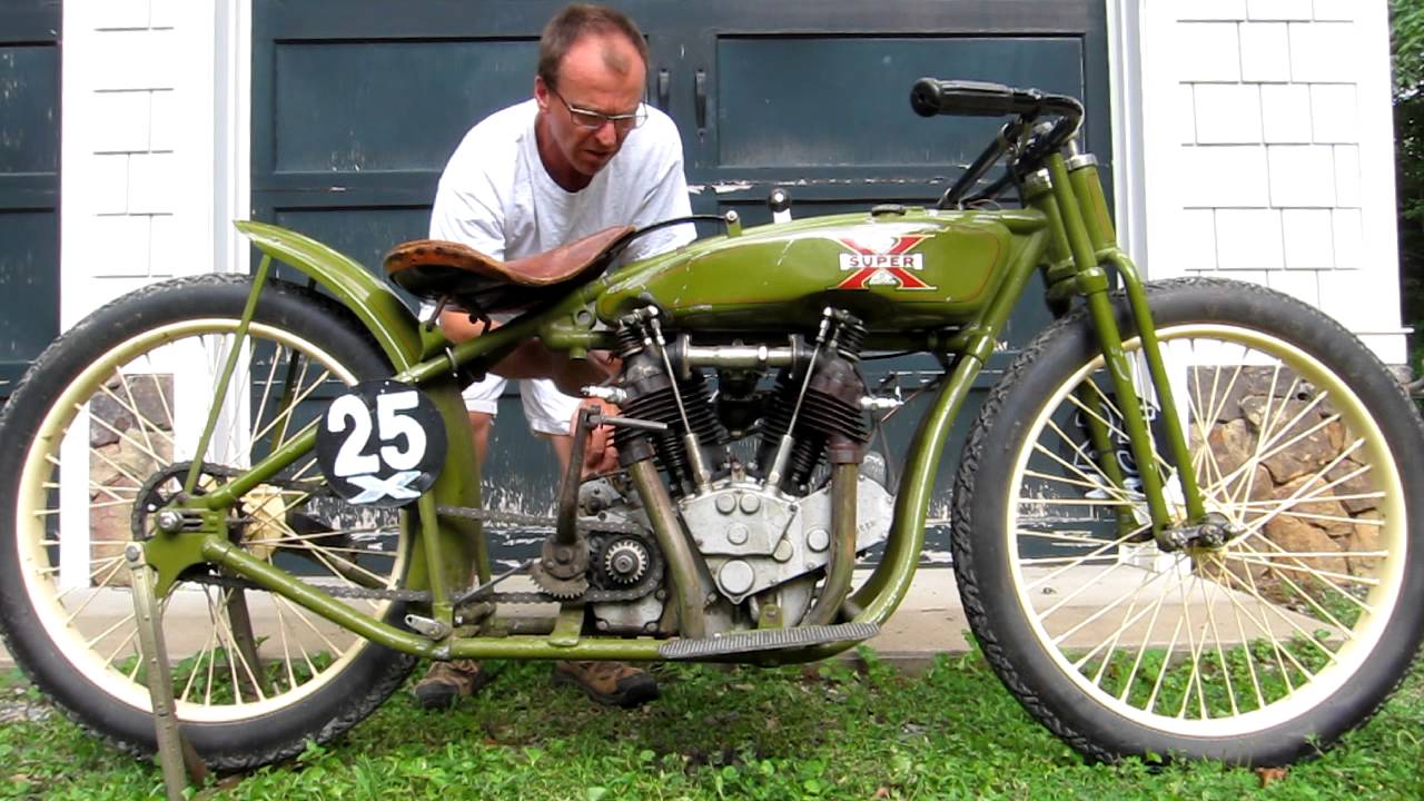 1925 Super X Board Track Racer  Start Up
