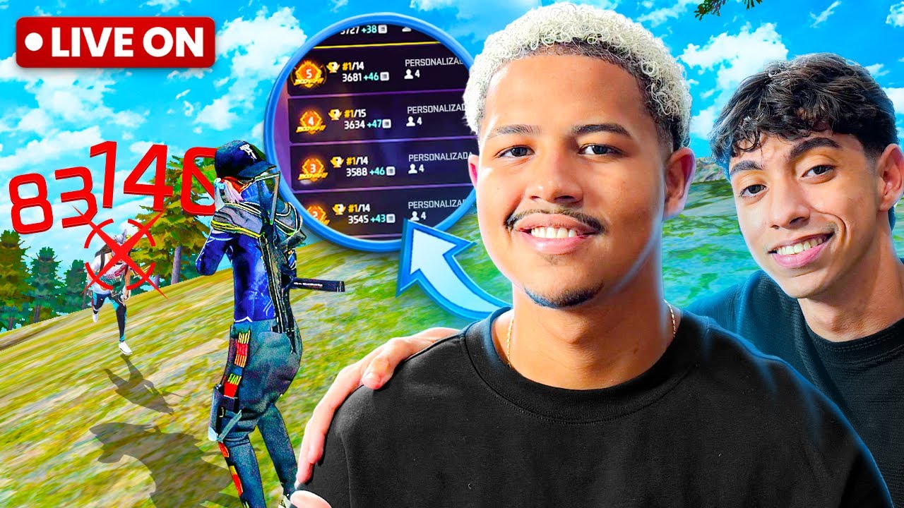 💙 A MELHOR DUO JOGANDO APOSTADO JUNTOS PESSOALMENTE! 🔥💙 FREE FIRE AO VIVO 💙 PHZIN FF E SPRITE FF