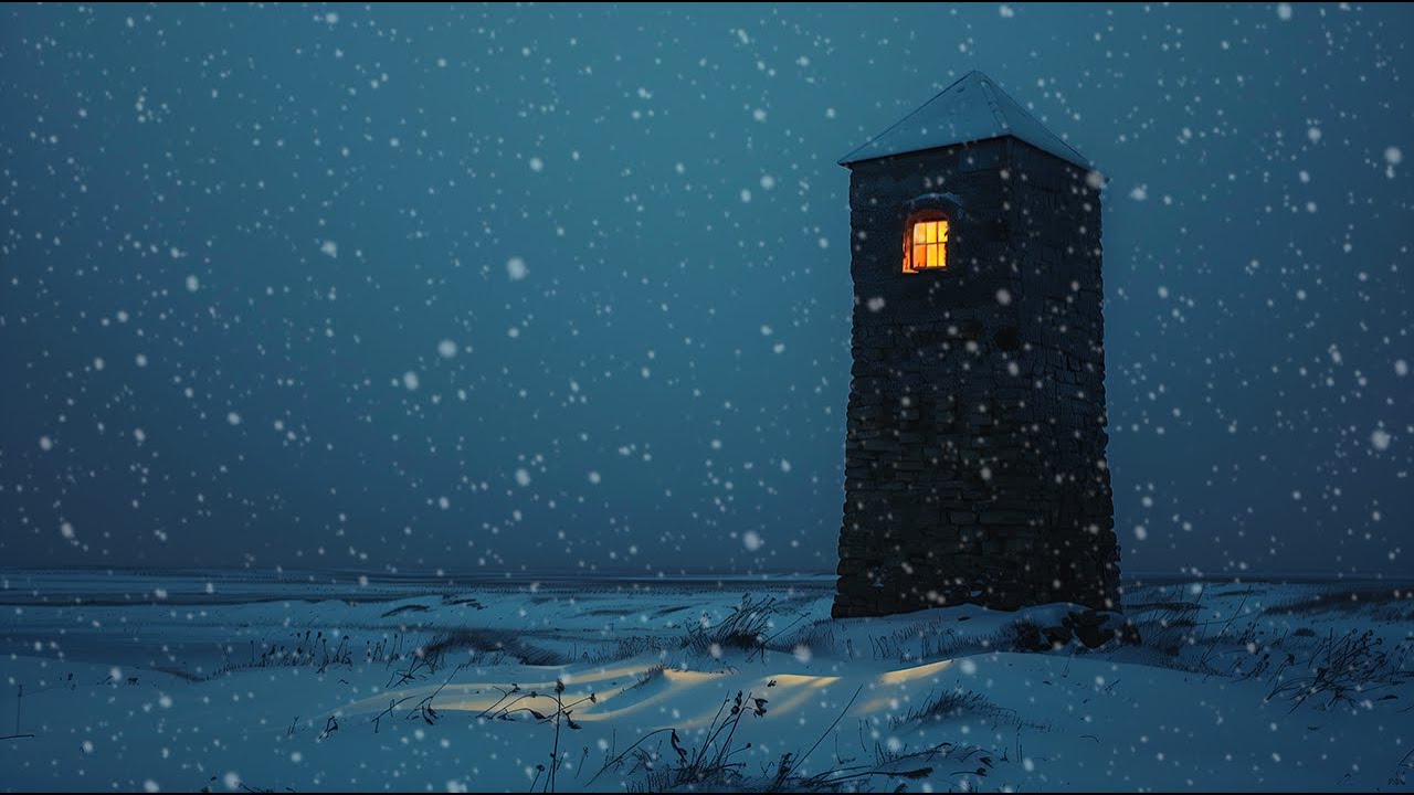 Medieval Lofi for Sleep | Winter Watchtower Ambience (No Vocals)