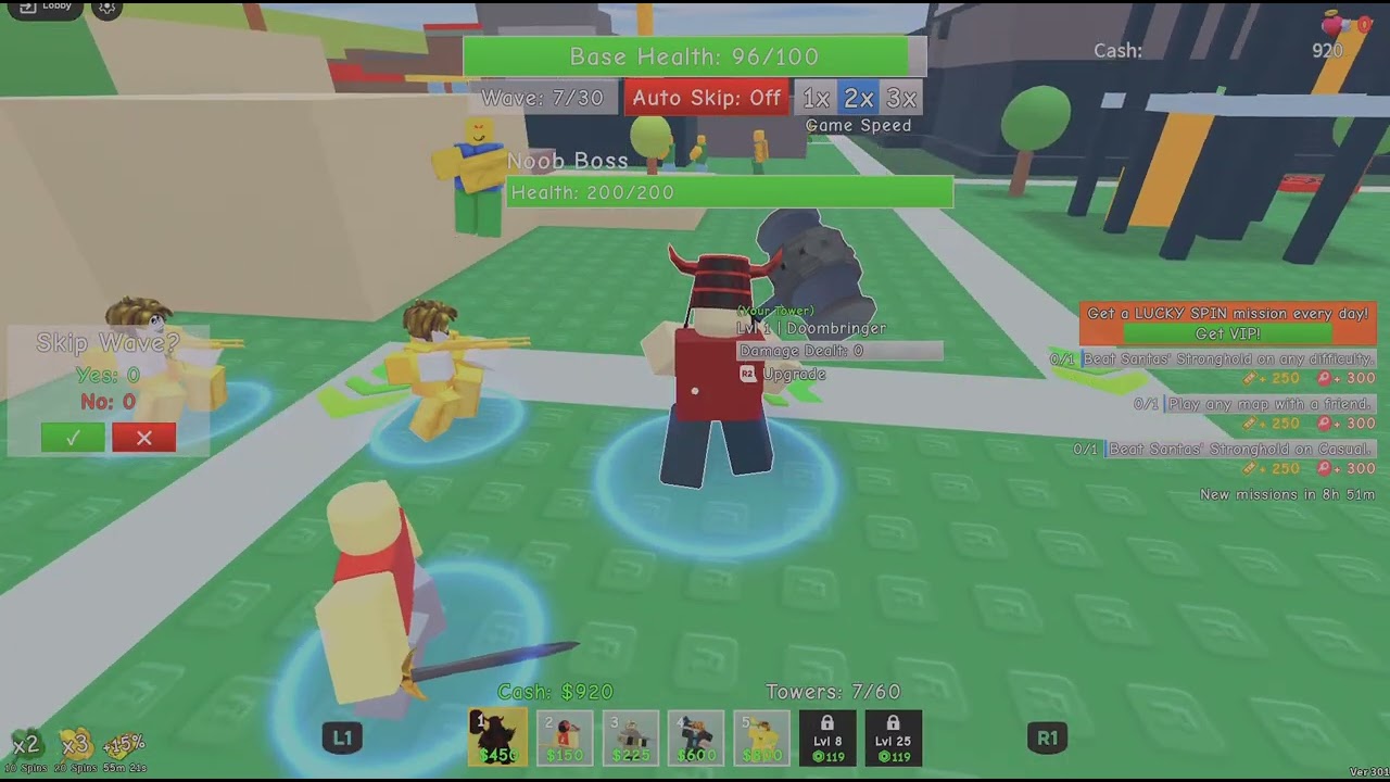 Roblox Tower defense retro pt1