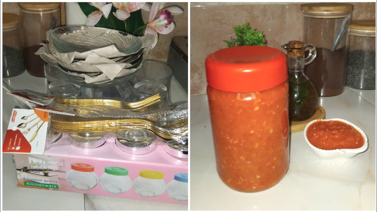 معجون فلفل أحمر حلو🌶😍 ومشترياتي لرمضان🌙