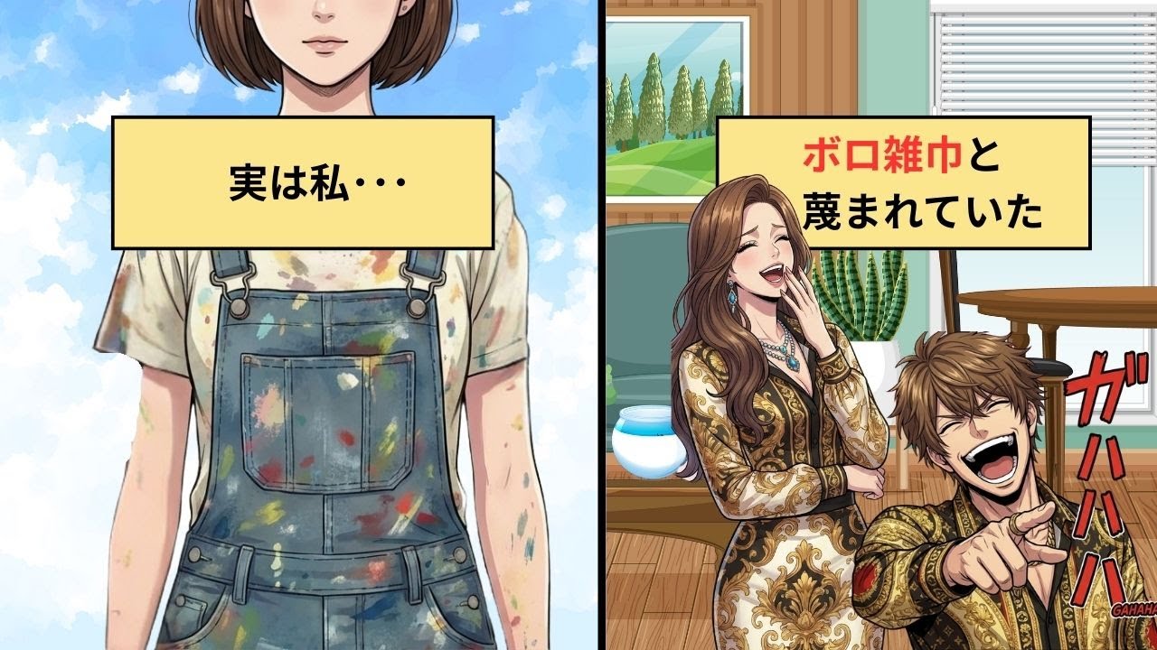 【スカッとする話】『ボロ雑巾』と笑われた私の妻…実は年収数千万の天才クリエイターでした【スカッと】【AI漫画】【スカッとAI漫画】