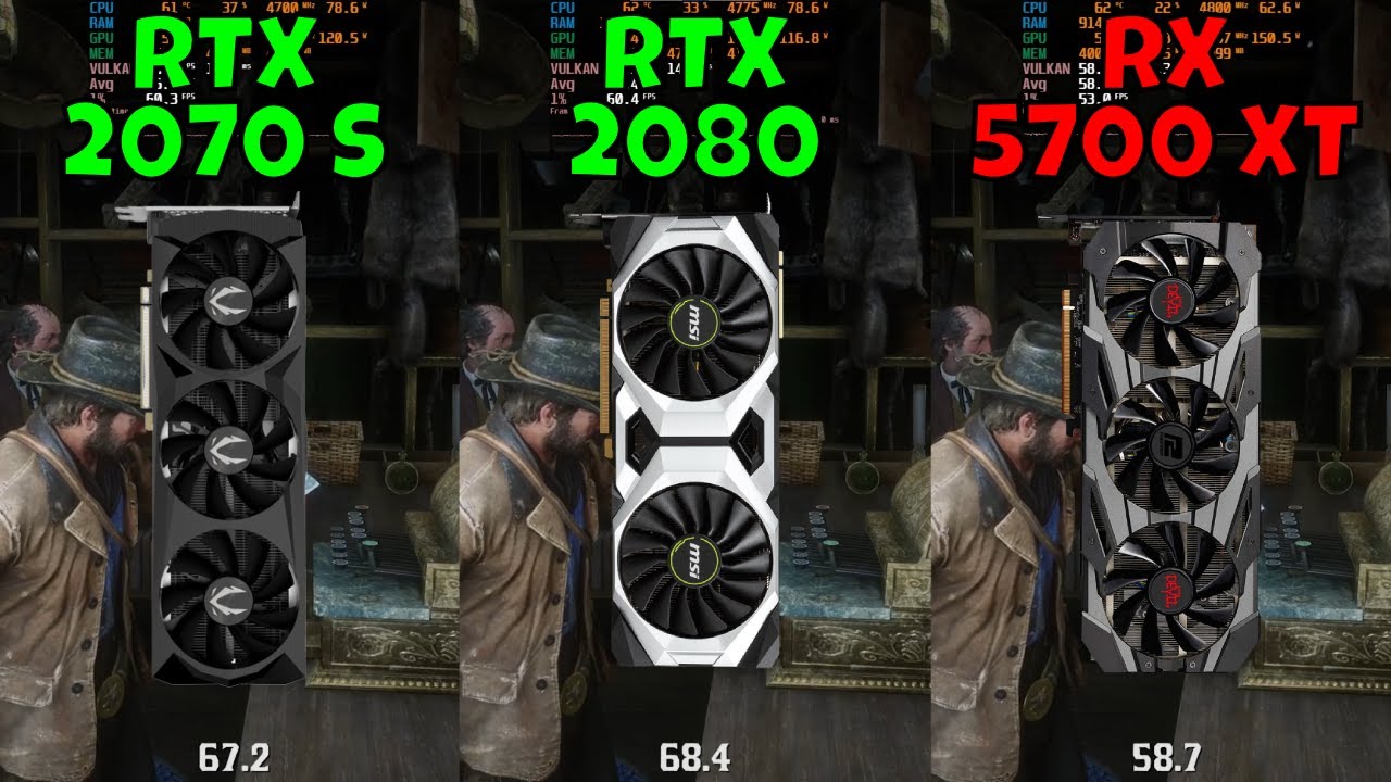 RTX 2070 Super vs RTX 2080 vs RX 5700 XT (Benchmark in 8 Games at 1440p) 2023
