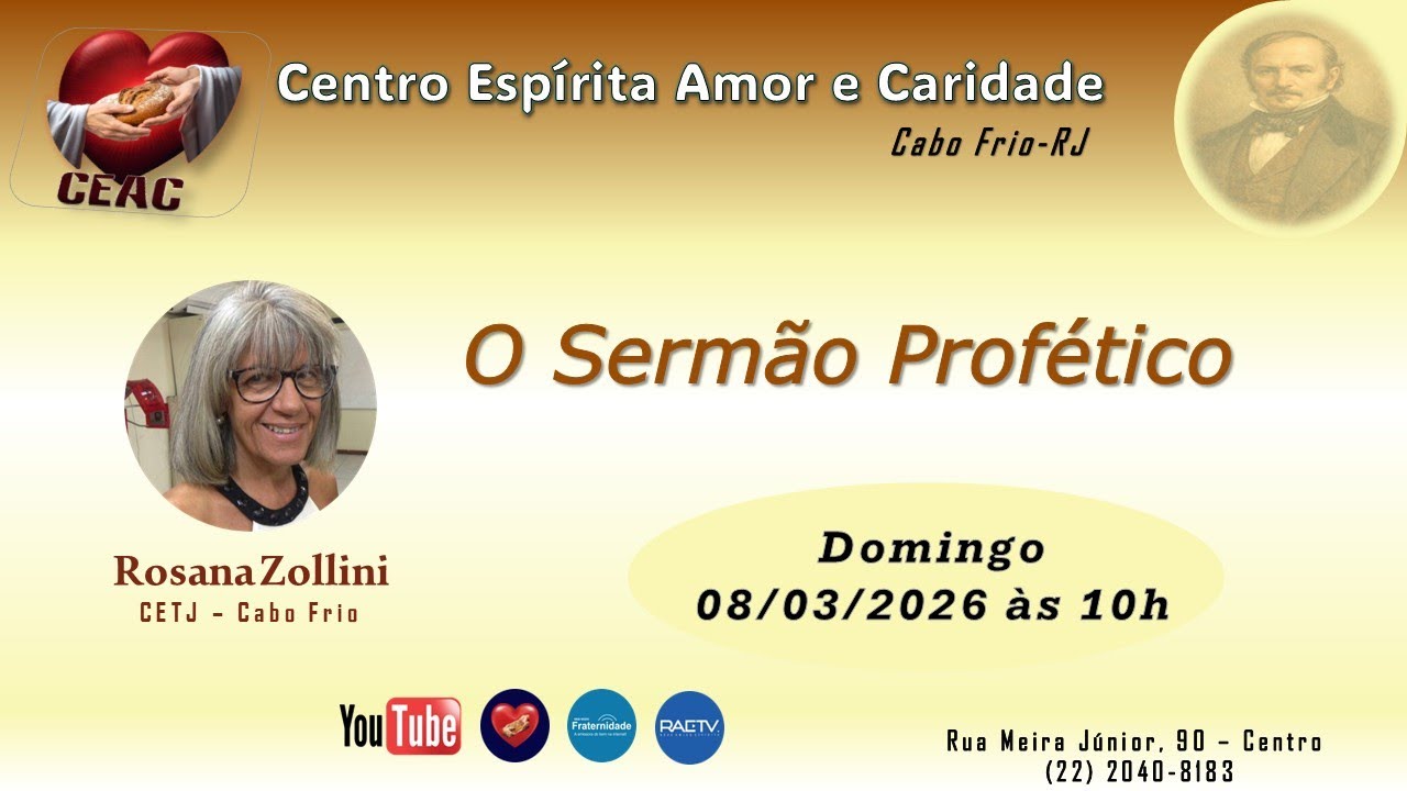 | 08.03.2026 |  O Sermão Profético  |  Rosana Zollini