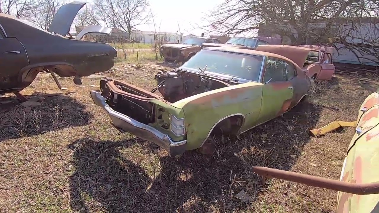 OLD Junk Yard full of Muscle cars in Kansas.