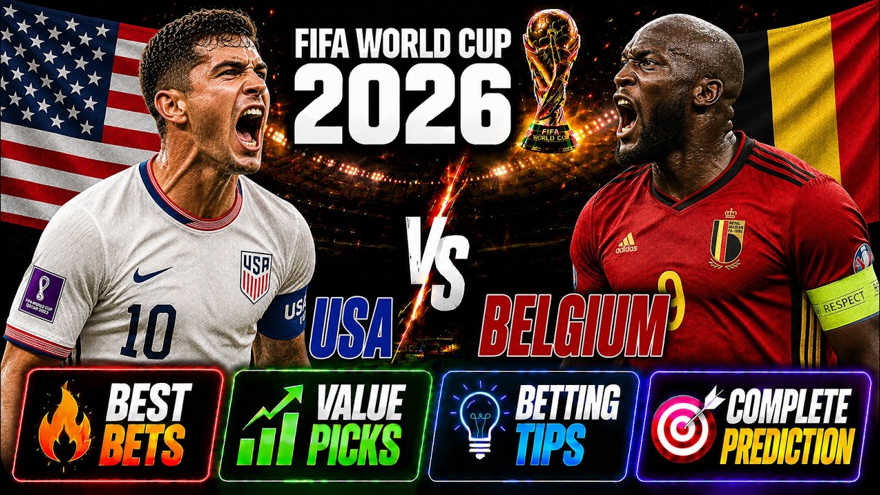 USA vs Belgium Best Betting Odds, Picks & Prediction (UPDATED!) | FIFA World Cup 2026 Round of 16 🏆