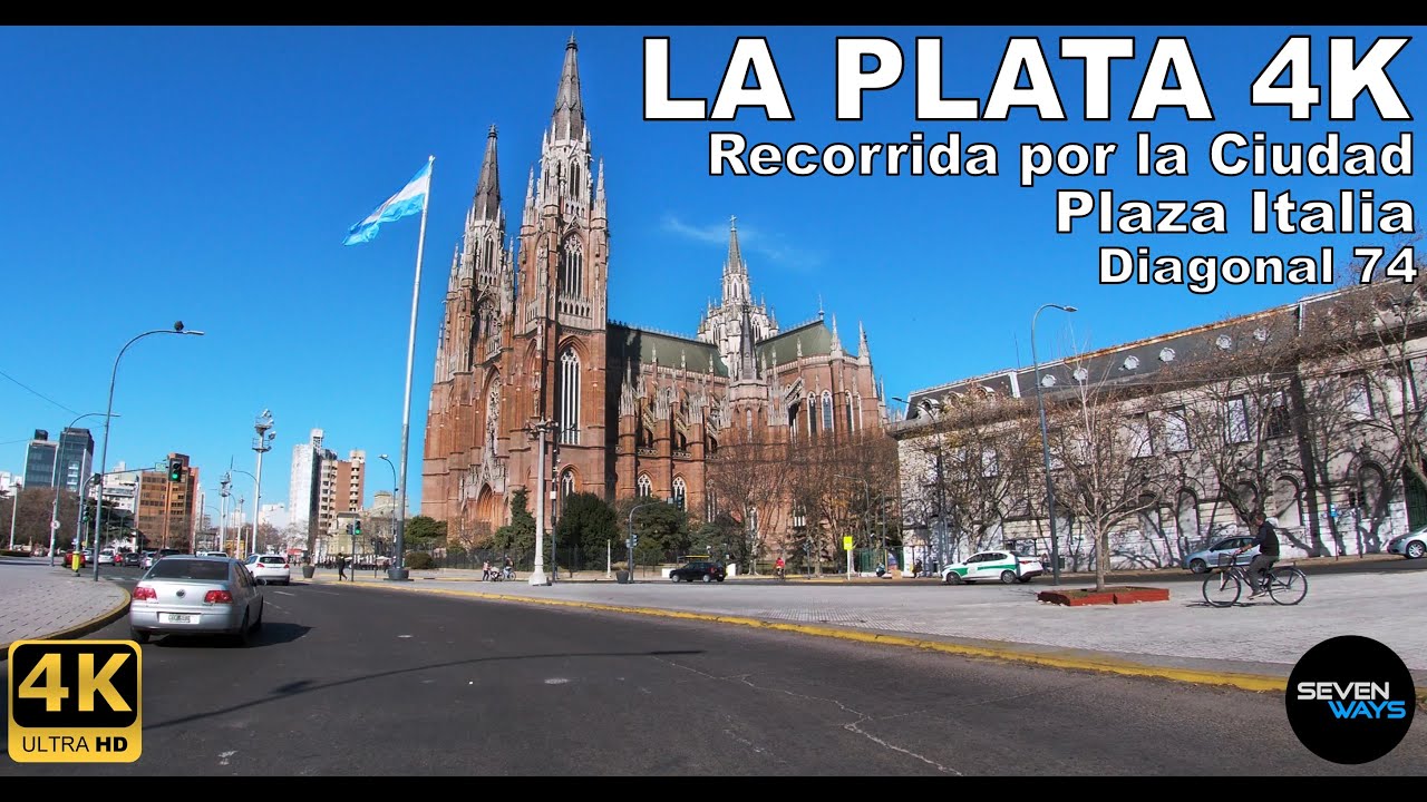 [4K] LA PLATA - RECORRIDA POR LA CIUDAD / PLAZA ITALIA / DIAGONAL 74 | Driving