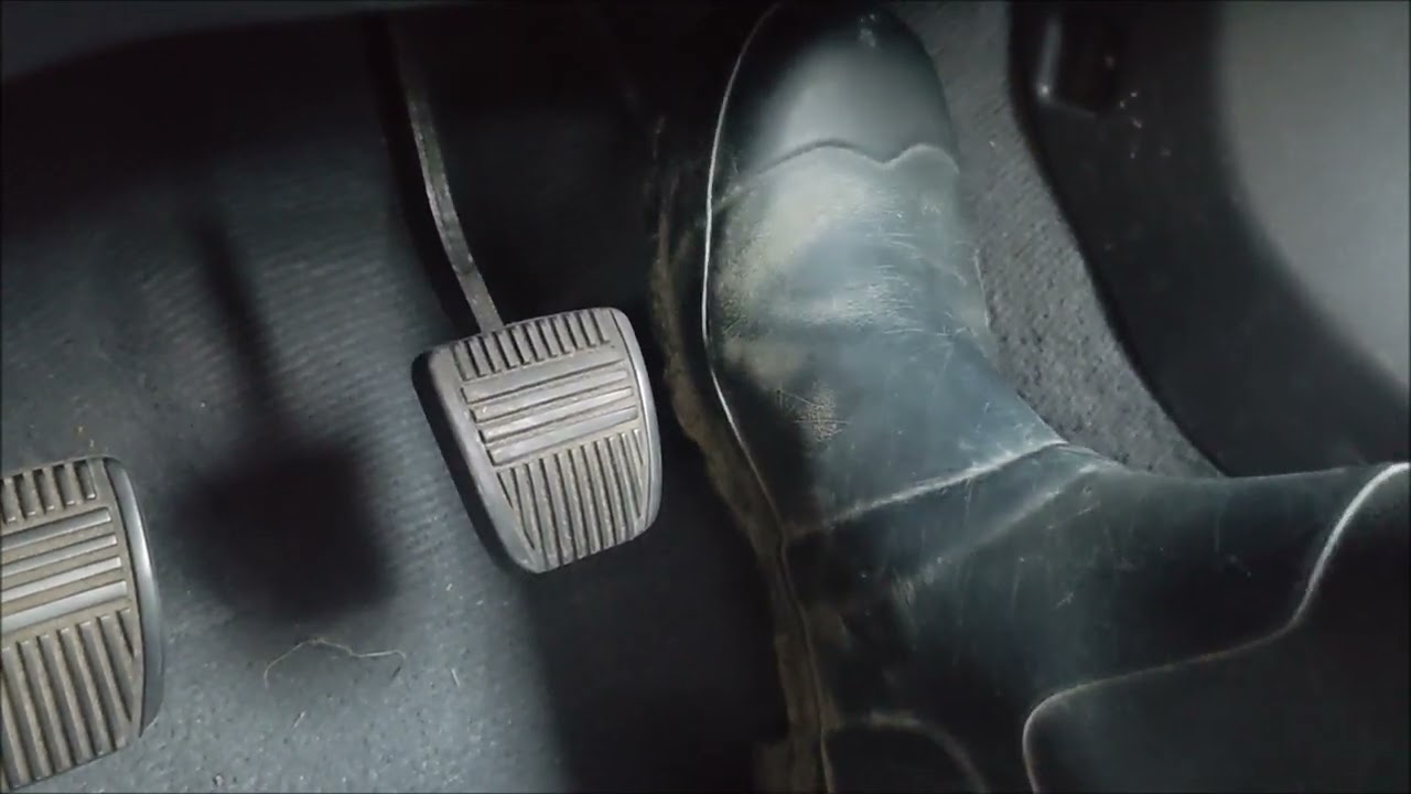 Gentle Revving in Black Hunter Wellies